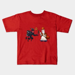 Saint Nicholas VS Krampus Kids T-Shirt